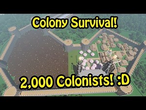 2000 COLONISTS?! - Colony Survival Giant Castle Build | Colony Survival #13