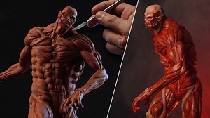 Artist Sculpts the Terrifying Colossal Titan from "Attack on Titan"