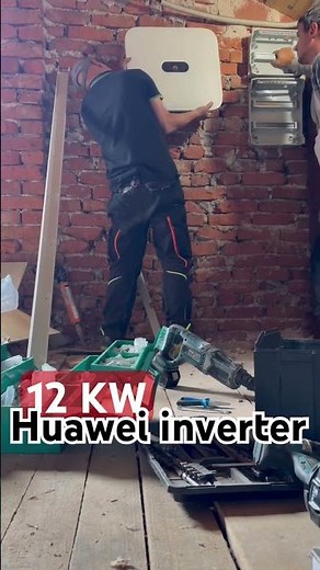 12 KW Huawei inverter installation. #solarpanels #electrician #greenenergy #huawei