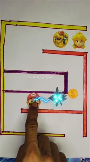 SUPER MARIO BROS LABIRIN PAPER CRAFT INTERACTIVE #part 35 #mario #supermariobros #puzzle #art