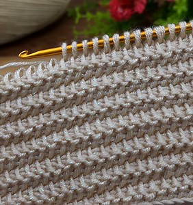 Woww..!!**Tunisian pattern detailed explanation with very easy technique. #crochet #knitting | Aslı ile El Sanatları