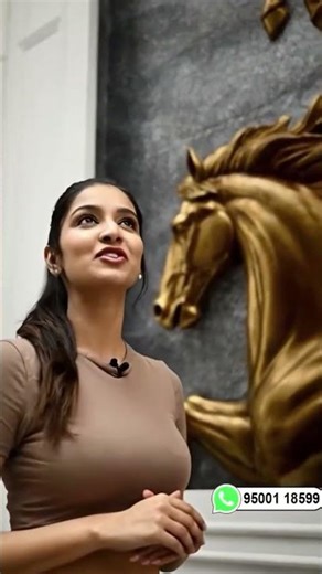 Amazing Wall Art With Golden Horses! #brass #horsesculpture #design