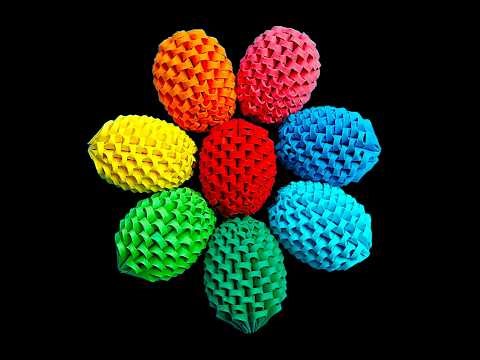 Easy 3D Origami Easter Egg (140 pieces) – Step by Step Tutorial