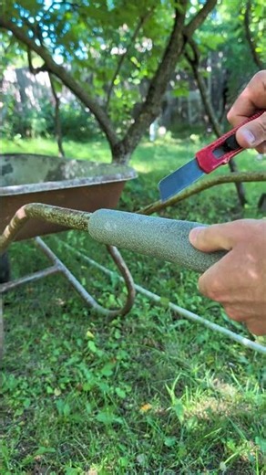 Make a Wheelbarrow Handle Comfortable in Seconds!