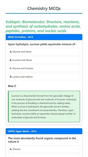 Biomolecules: Structure, reactions, and synthesis of carbohydrates, amino acids, peptides, prot...