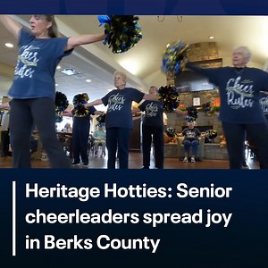 INSPIRING AT ANY AGE: Meet the Heritage Hotties, a group of senior women spreading joy as they pick up their gold and blue pom poms every week. The oldest member is 96! WATCH THE FULL VIDEO: bit.ly/47mdyfX | FOX 29