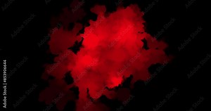 abstract red paint brush stroke ink splattering like a blood flowing and washing on chroma key green screen, ink splatter splash