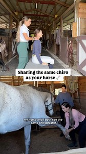 Did you know? 🦄 That your alignment as a rider can directly affect your horse’s movement? In this video, I’m sharing my experience getting adjusted by Dr. Sabrina Ragsdale, DC, AVCA Certified Animal Chiropractor, who works on both me and my horse, Mousse @dr.sabrina_animalchiro By treating us both, she sees the full picture, identifying how my body influences his and vice versa. After my adjustment, I noticed a huge improvement—not just in how I felt, but also in how connected I was in the sadd