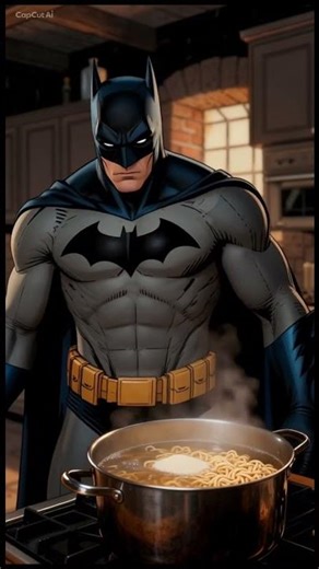 Batman Cooking Ramen in the Batcave #Batman #ASMR #ramen
