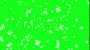 Snowflake Green Screen Winter Background Motion