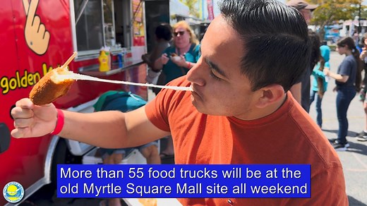 THE FOOD TRUCK FESTIVAL IS BACK! Come on down to the old Myrtle Square Mall site, 2501 North Kings Highway, for food, music and fun this weekend. The festival features food trucks, craft beverages, artisan vendors and live entertainment from area musicians. It takes place today, Friday, April 11 until 8:00 p.m., Saturday, April 12 from 11:00 a.m. to 8:00 p.m. and Sunday, April 13 from 11:00 a.m. to 5:00 p.m. The event is hosted by NS Promotions and Events. Tickets are $10 plus taxes and fees. Ki