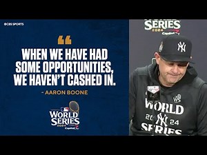 Aaron Boone addresses the lack of offense during the Yankees' Game 3 loss | Press Conference