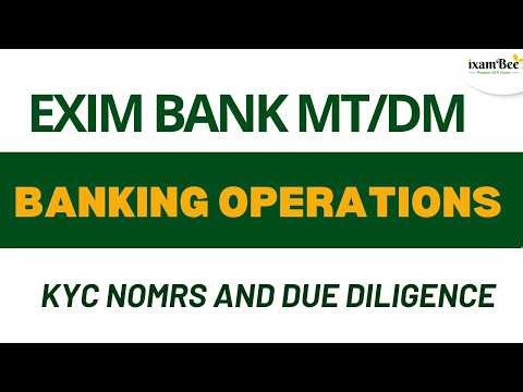 EXIM BANK MT/DM Banking Operations - KYC NOMRS AND DUE DILIGENCE