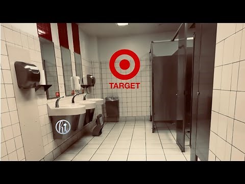 Family Men’s Women’s Restroom Tour & Toilet Flush | Target, Culver City Mall, Los Angeles California