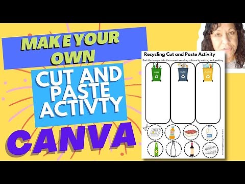 How to make a Cut and Paste Kindergarten Activity in Canva