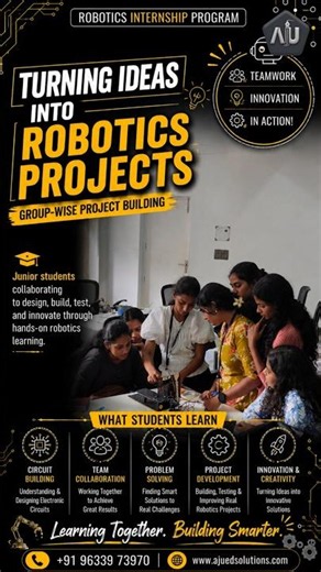 How Students Build Real Robotics Projects? | Robotics Internship Program | AJU ED Solutions