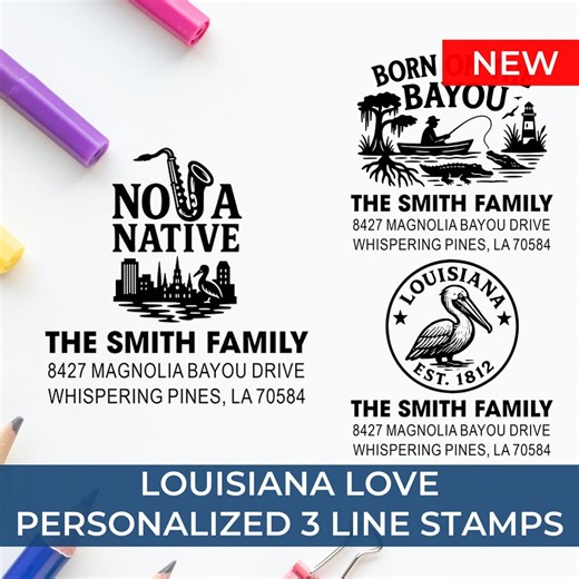 Custom Return Address Rubber Stamp LA