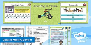 PlanIt Maths Year 2 Number and Place Value Lesson Pack 16: Counting in Threes