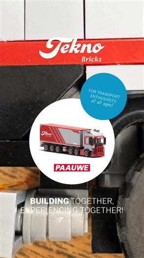 Samen bouwen, samen beleven! 🚛 Het Paauwe model uit de Tekno Bricks collectie komt tot leven, steen voor steen. Ontdek alle Tekno Bricks modellen online, reserveer jouw exemplaar en ervaar het plezier van het bouwen van dit iconische model – een avontuur voor jong en oud! — Building together, experiencing together! 🚛 The Paauwe model from the Tekno Bricks collection comes to life, brick by brick. Explore all Tekno Bricks models online, pre-order yours now and experience the fun of building thi