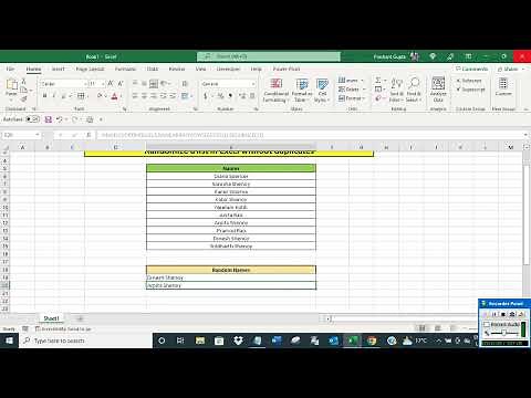 Randomize a list in Excel without duplicates