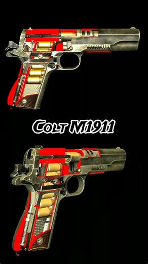 How the Colt M1911 Works ⚙️ | 3D Gun Mechanism #shorts
