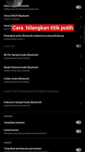 cara hilangkan titik putih pada hp android atau Oppo a16