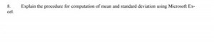 Explain the procedure for computation of mean and standard devi... | Filo
