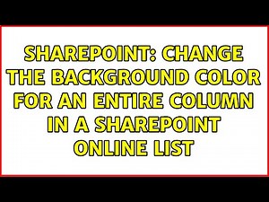 Sharepoint: Change the background color for an entire column in a sharepoint online list
