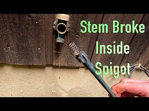 NIBCO 90 outdoor hosebib drip repair- part broken off inside spigot