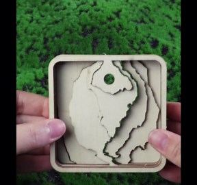 3D Wooden Puzzle Night Light - Sunset Town DIY USB Lamp, Wooden 3D Puzzles for Adults, Warm Glow Village Night Light Decor Best Christmas Birthday Gift