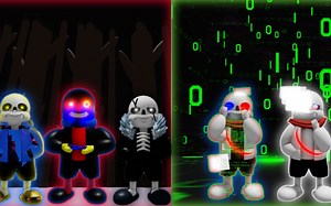 Undertale Soul OPs Boss Rush: Extended Puppets wave - Fatal Error Sans Wave