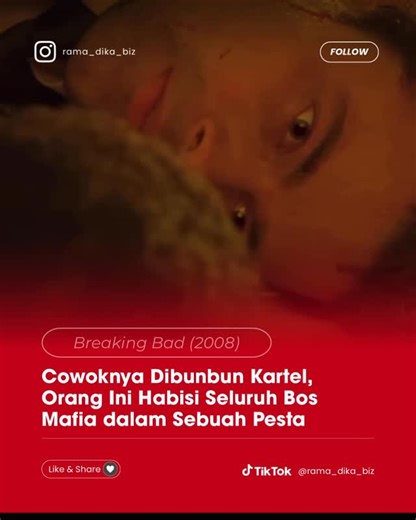Rama Dika on Instagram: "Gus Fring terdiam kaku saat peluru Don Eladio menembus kepala Max, mitra sekaligus belahan jiwanya. Di pinggir kolam itu, dendam lahir dari genangan darah. Puluhan tahun Gus memendam api dalam dinginnya ekspresi korporat. Saat momen itu tiba, ia membawa sebotol tequila beracun ke hadapan kartel. Dengan senyum tipis, ia meminumnya lebih dulu sebagai umpan. Satu per satu anggota mafia tumbang, sementara Gus berjalan tenang menuju maut yang ia menangkan.￼ #film #BalasDendam