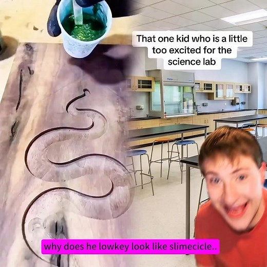 That one kid who is a little too exited for the science lab #greenscreen #pov #school