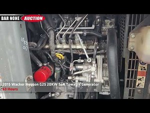 2015 Wacker Neuson G25 20KW S/A Towable Generator
