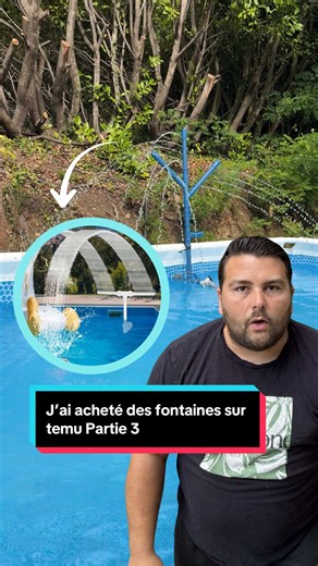 Tester une fontaine pour piscine hors sol achetée sur Temu