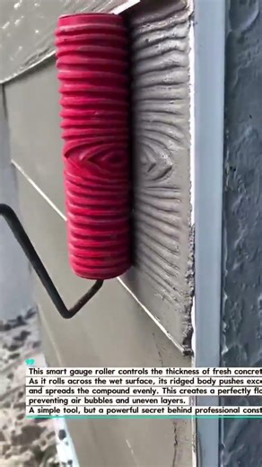 Smart Roller That Makes Perfect Concrete Walls #Tools #Construction #Viral