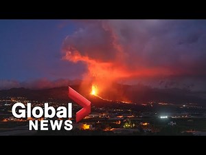 La Palma volcano spews lava and ash after seismic activity increases overnight | FULL