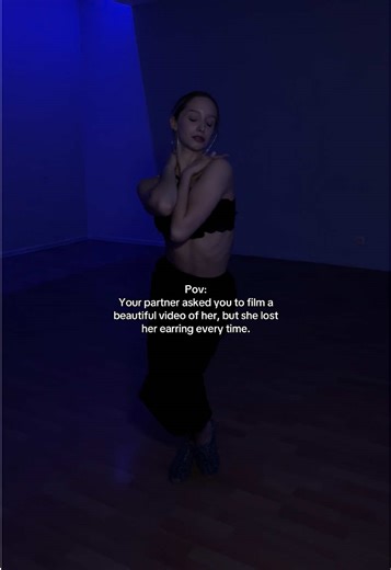 Hilarious Dance Fail: Earring Troubles During Filming