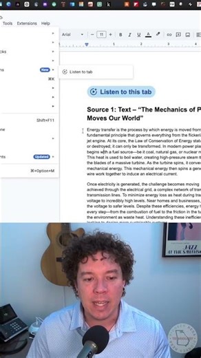 Google Docs | Listen to Tab