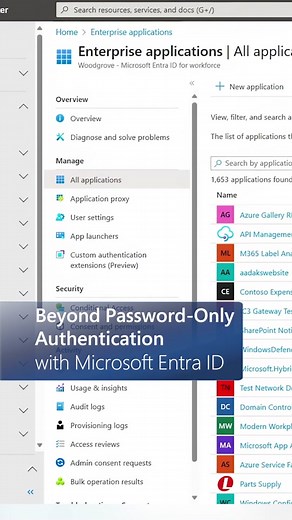 Go beyond password-only authentication. It just isn't safe. Choose from multiple authentication strengths—like FIDO2 keys, Windows Hello, biometric sign-in & Microsoft's Authenticator app. See the Microsoft Entra admin center.#EntraIDTour #EntraID #AzureActiveDirectory #IdentityManagement #AzureAD #microsoft #techtok #fyp #foryou