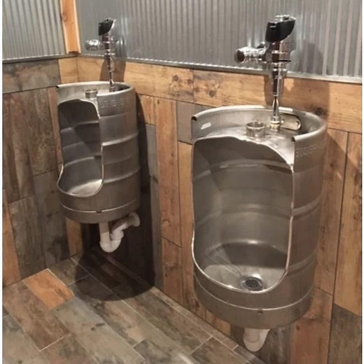 Signature Keg Urinal Kit: Stainless Steel, Bar, Brewery, Mancave Decor - Etsy