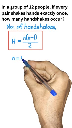 HANDSHAKE PROBLEM|SOLVED EASILY#maths #mathtricks#mathstricks#ssc