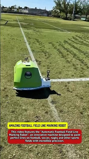 Amazing Football Field Line Marking Robot | Smart Sports Field Painter in Action.