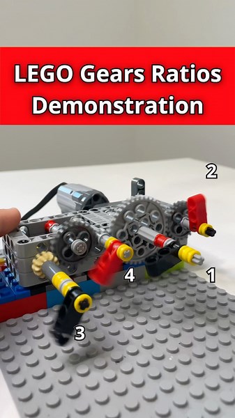 LEGO Gears: 4 Speeds Demo! #lego #legotechnic #legocars
