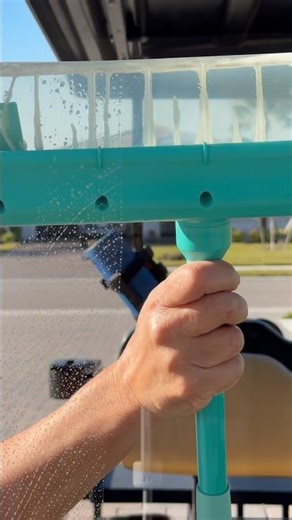 Two swipes on plexiglass. Clean. Simple. Effective.