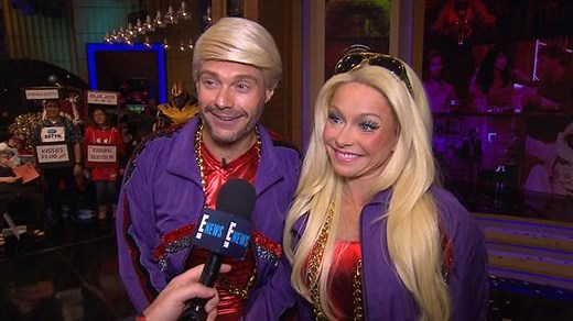 Ryan Seacrest Applauds Kelly Ripa's 217th Halloween Costume