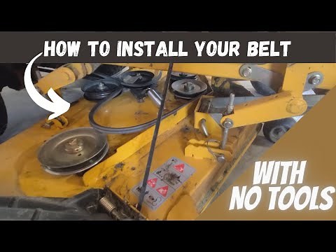 Easy Mower Deck Belt Installation with almost No Tools - Deck Belt Replacement