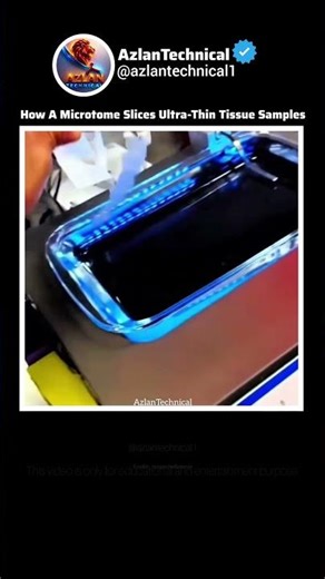 How A Microtome Slices Ultra Thin Tissue Samples #science #biology #demonstration #tech