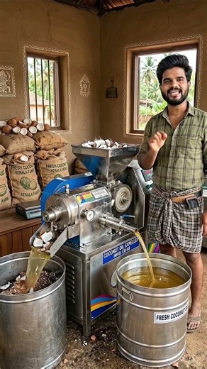 Coconut Oil Machine Making #howtomakecoconutoil