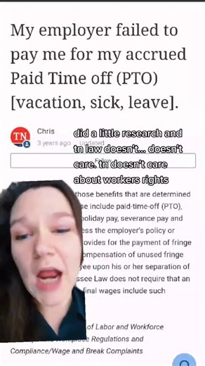 pls research your state's pto payout laws BEFORE you put in... #Shorts #amber.levels.up